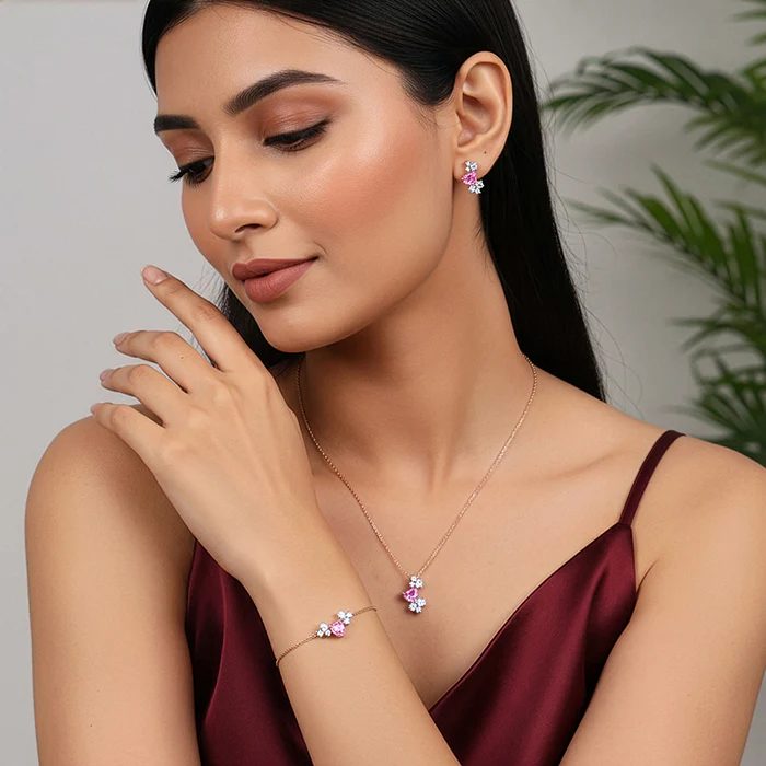 Rose Gold Heart Beat Set of 3 - Image 3