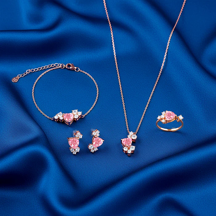 Rose Gold Heart Beat Set of 4 - Image 2