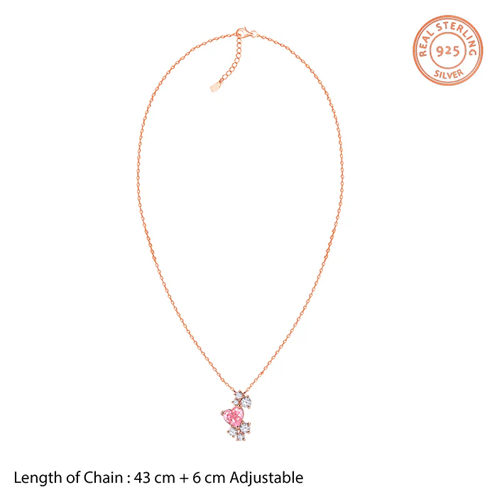Rose Gold Heart Beats Necklace - Image 6