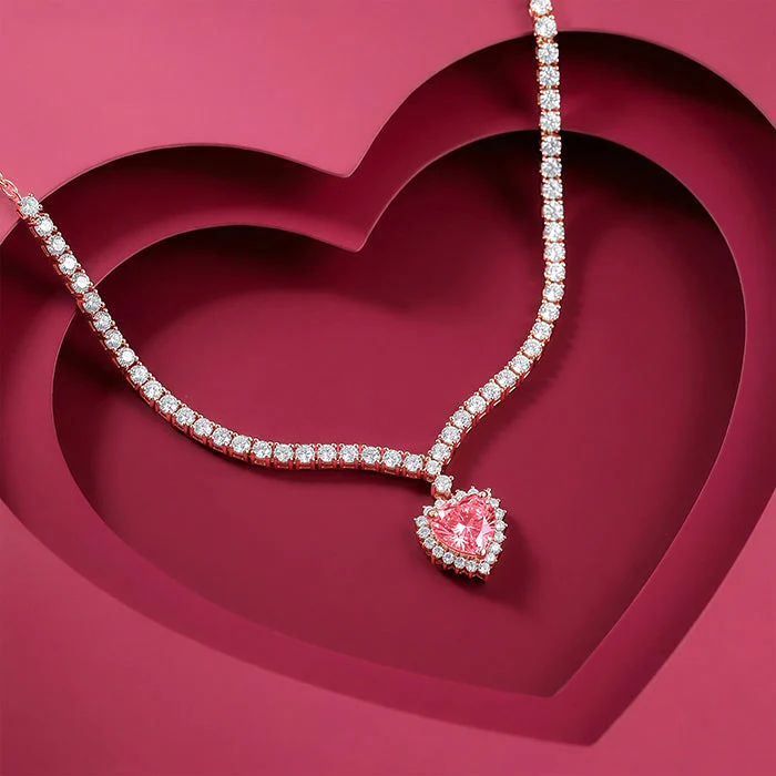 Rose Gold Heart Empress Necklace - Image 2