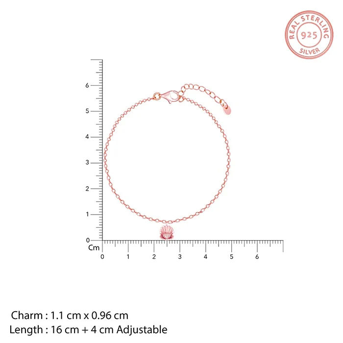 Rose Gold Heart in Seashell Bracelet - Image 4