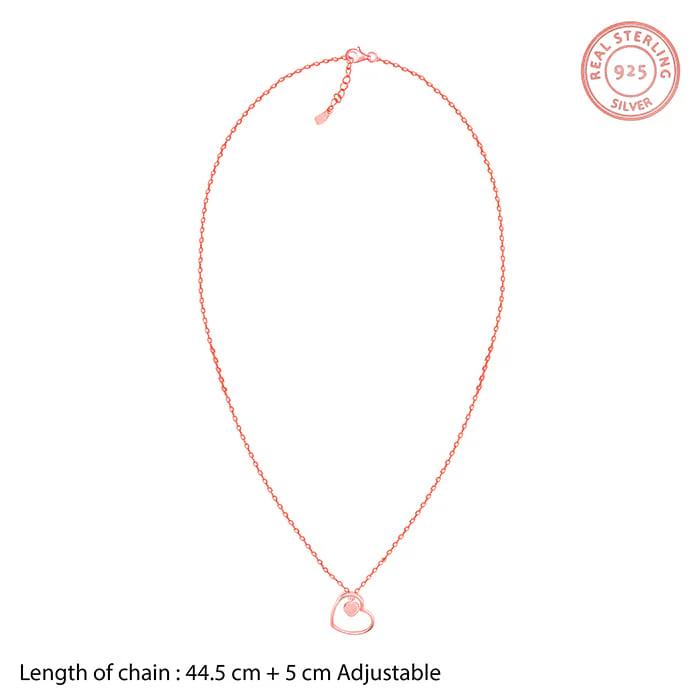Anushka Sharma Rose Gold Heart Necklace - Image 6