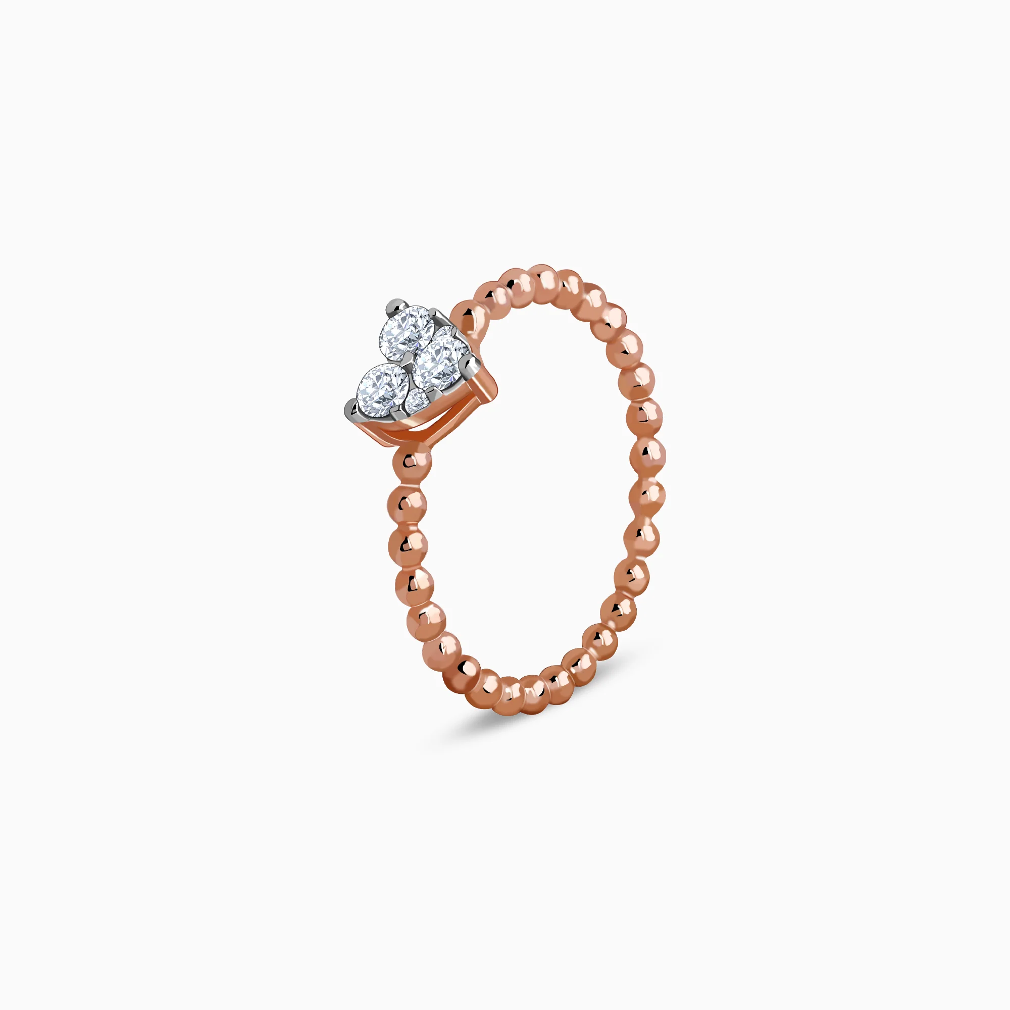 Rose Gold Heart Solitaire Lab Grown Diamond Ring - Image 4