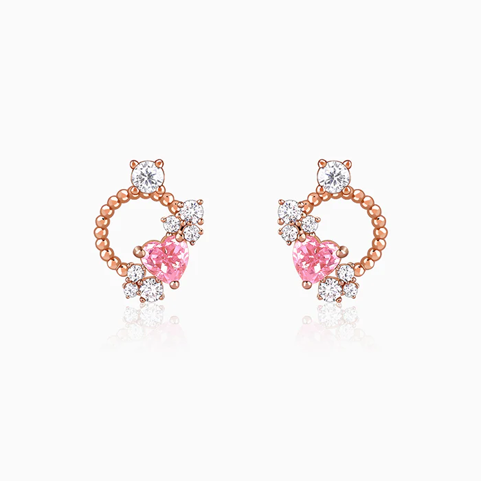 Rose Gold Heartbound Earrings - Image 2