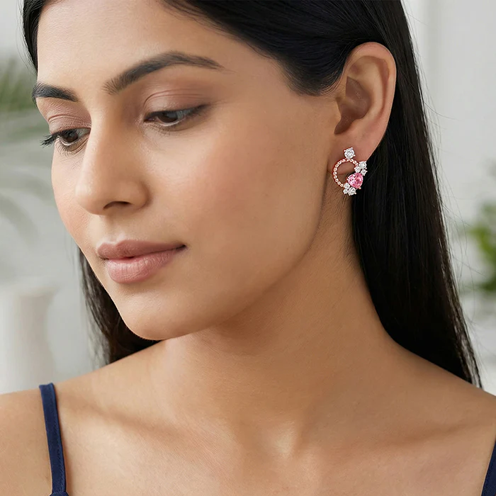 Rose Gold Heartbound Earrings - Image 6