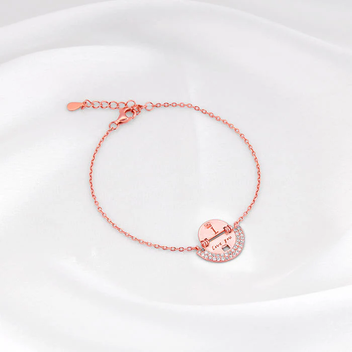 Rose Gold I Heart You Bracelet - Image 3