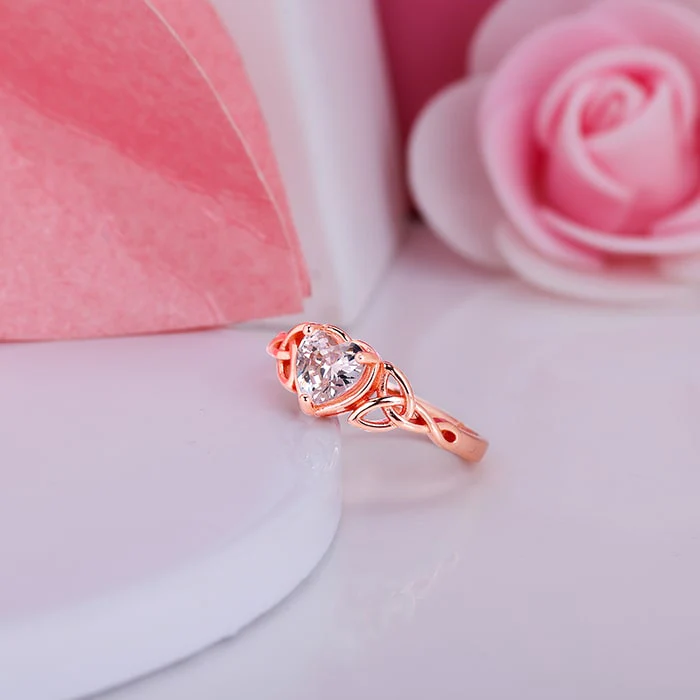 Rose Gold I Promise My Heart Ring - Image 2