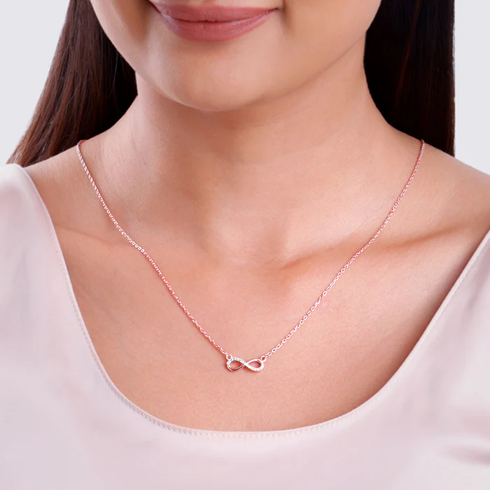 Rose Gold Infinia Necklace - Image 3