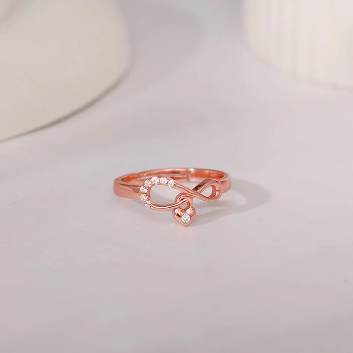 Rose Gold Infiniheart Ring - Image 2