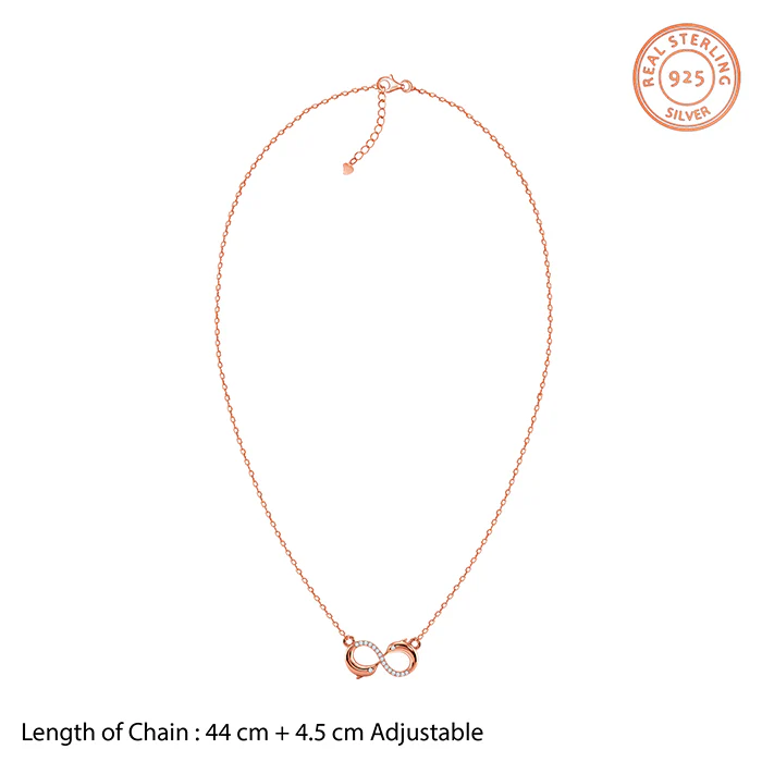 Rose Gold Infinity Necklace - Image 4