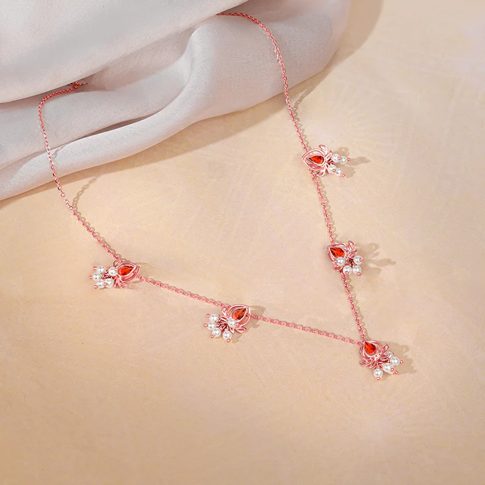 Rose Gold Iris Necklace - Image 2