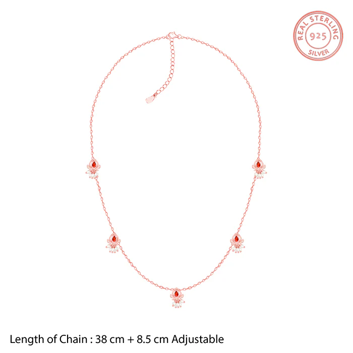 Rose Gold Iris Necklace - Image 5