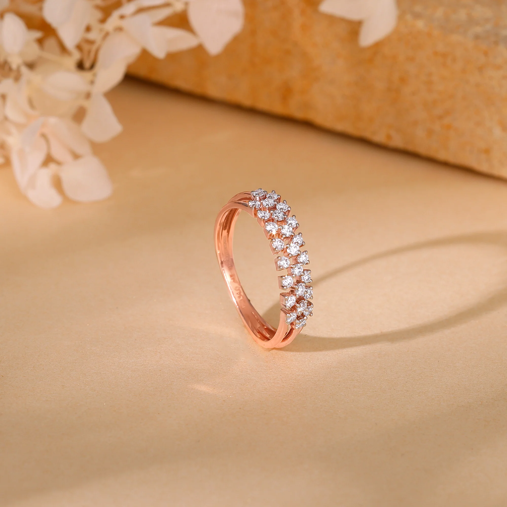 Rose Gold Ivory Radiance Diamond Ring - Image 2