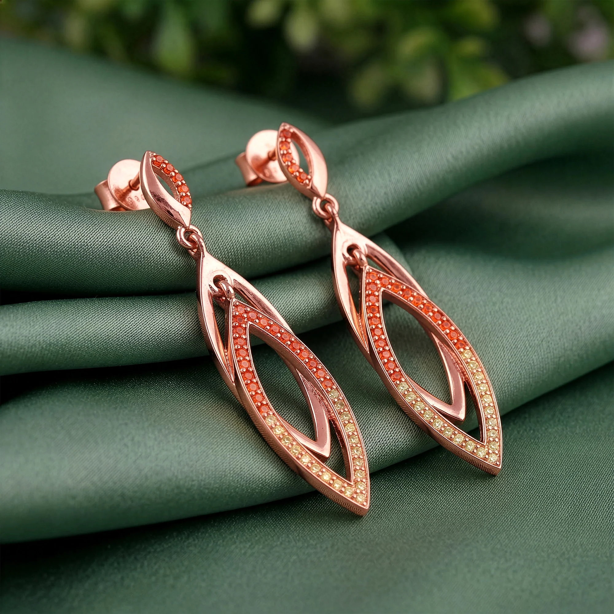 Rose Gold Ixchel Dangler Earrings - Image 2