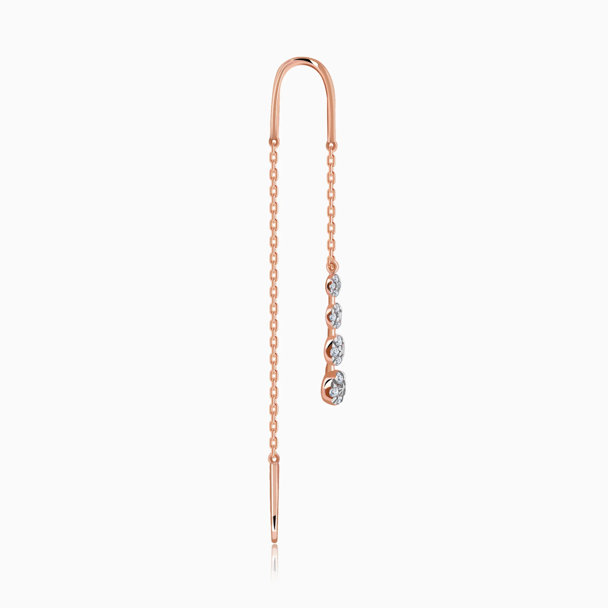 Rose Gold Kiran Sui Dhaaga Lab Grown Diamond Earrings - Image 4