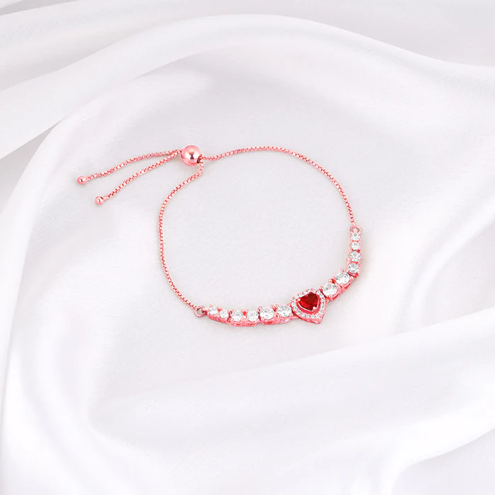 Rose Gold Love Of Red Bracelet - Image 2