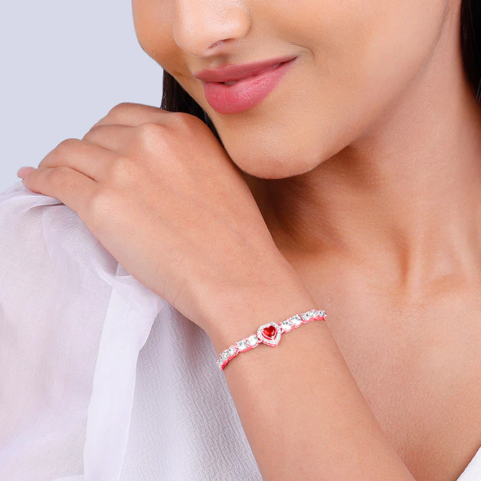 Rose Gold Love Of Red Bracelet - Image 3