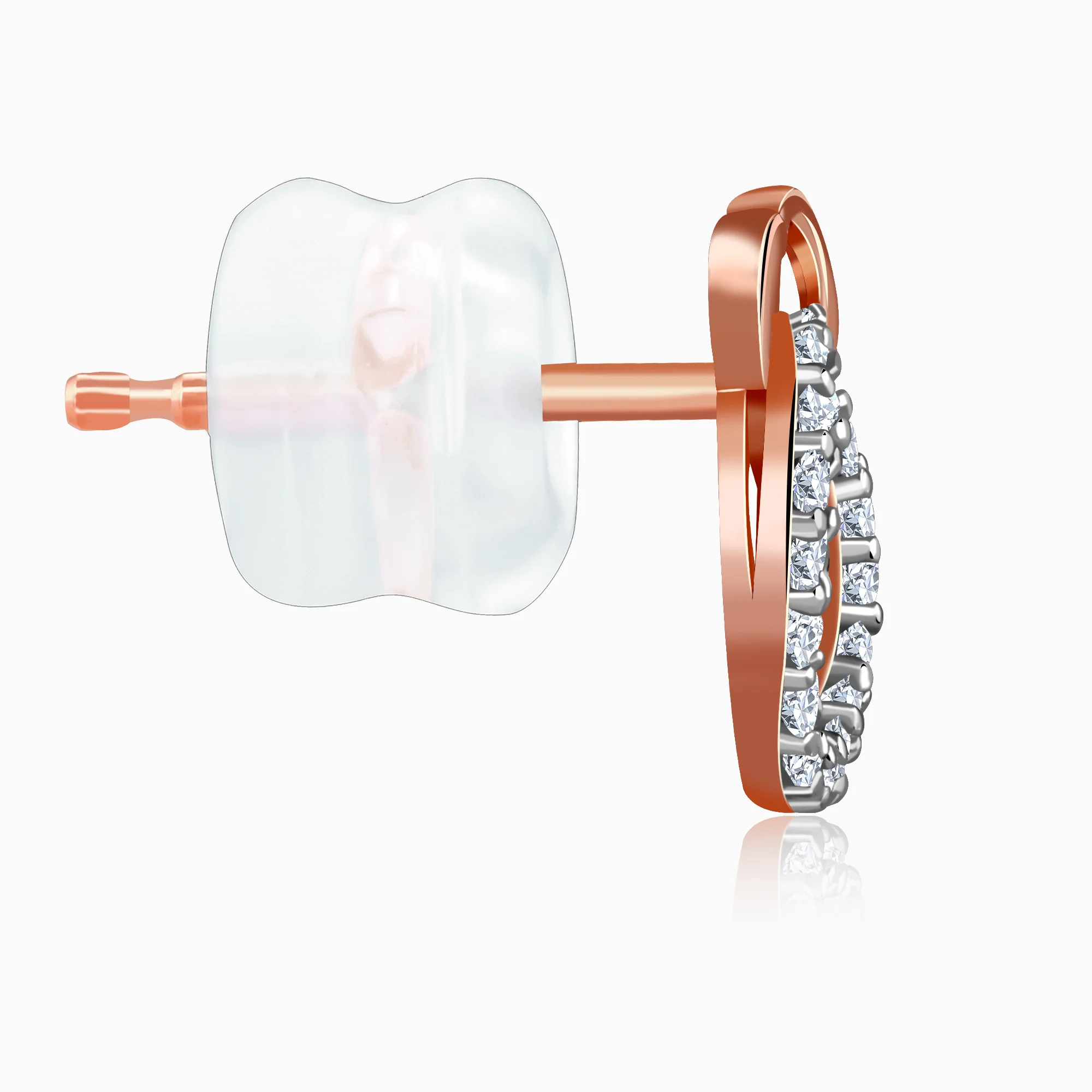 Rose Gold Love Orbit Lab Grown Diamond Earrings - Image 5