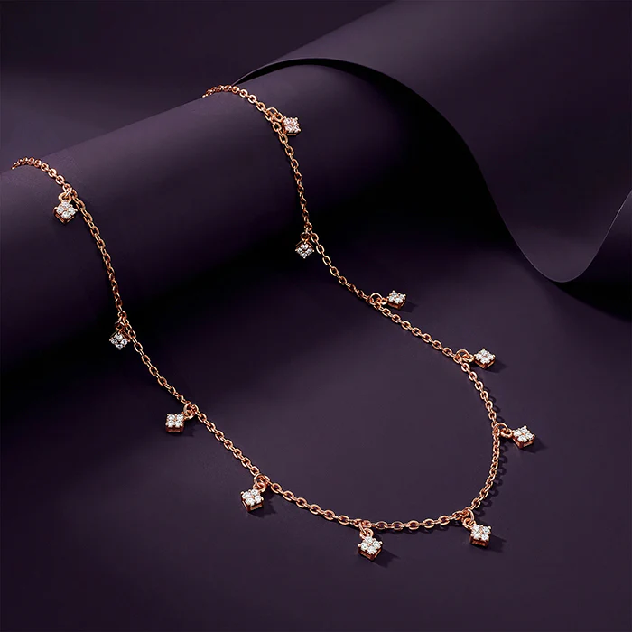 Rose Gold Lumina Charm Necklace - Image 2