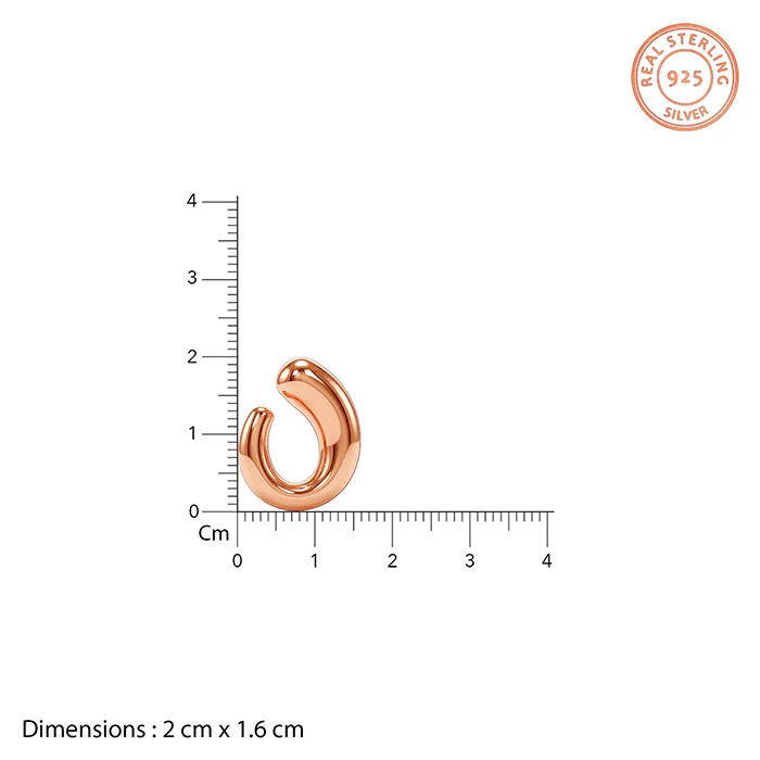 Rose Gold Lyric U Hoops - Image 5