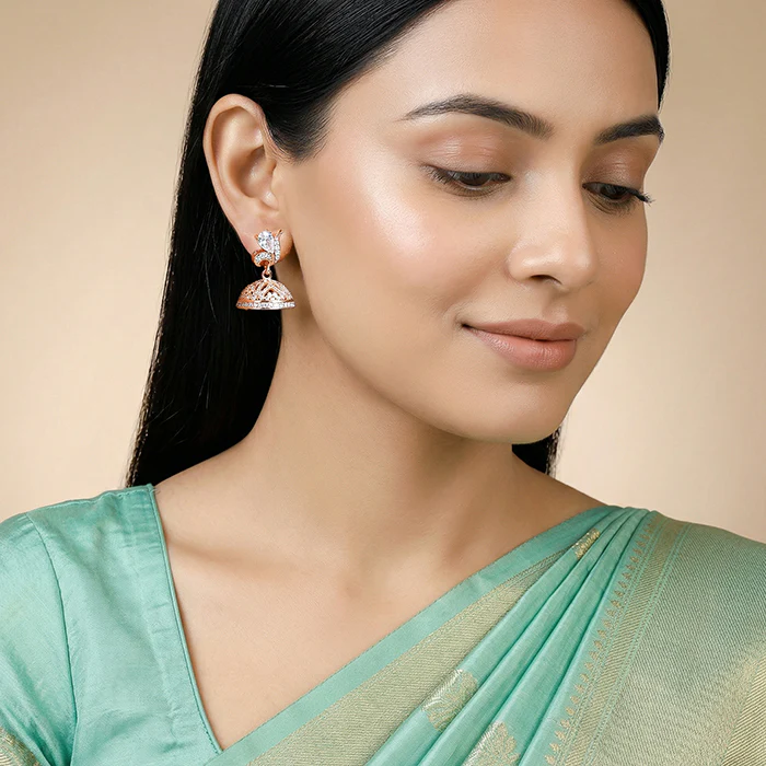 Rose Gold Madurai Jhumki - Image 3