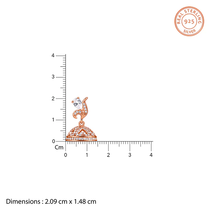 Rose Gold Madurai Jhumki - Image 4