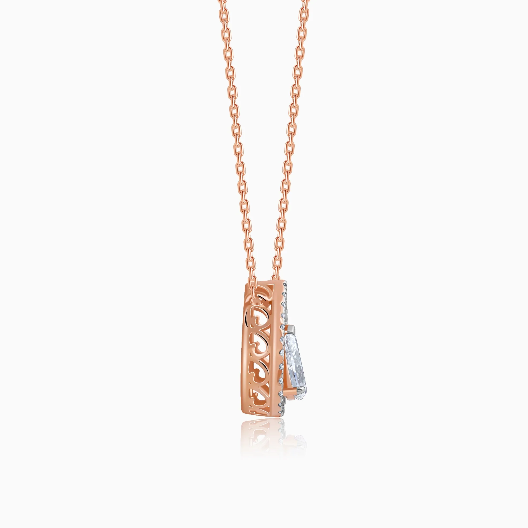 Rose Gold Magical Dewdrop Lab Grown Diamond Necklace - Image 5