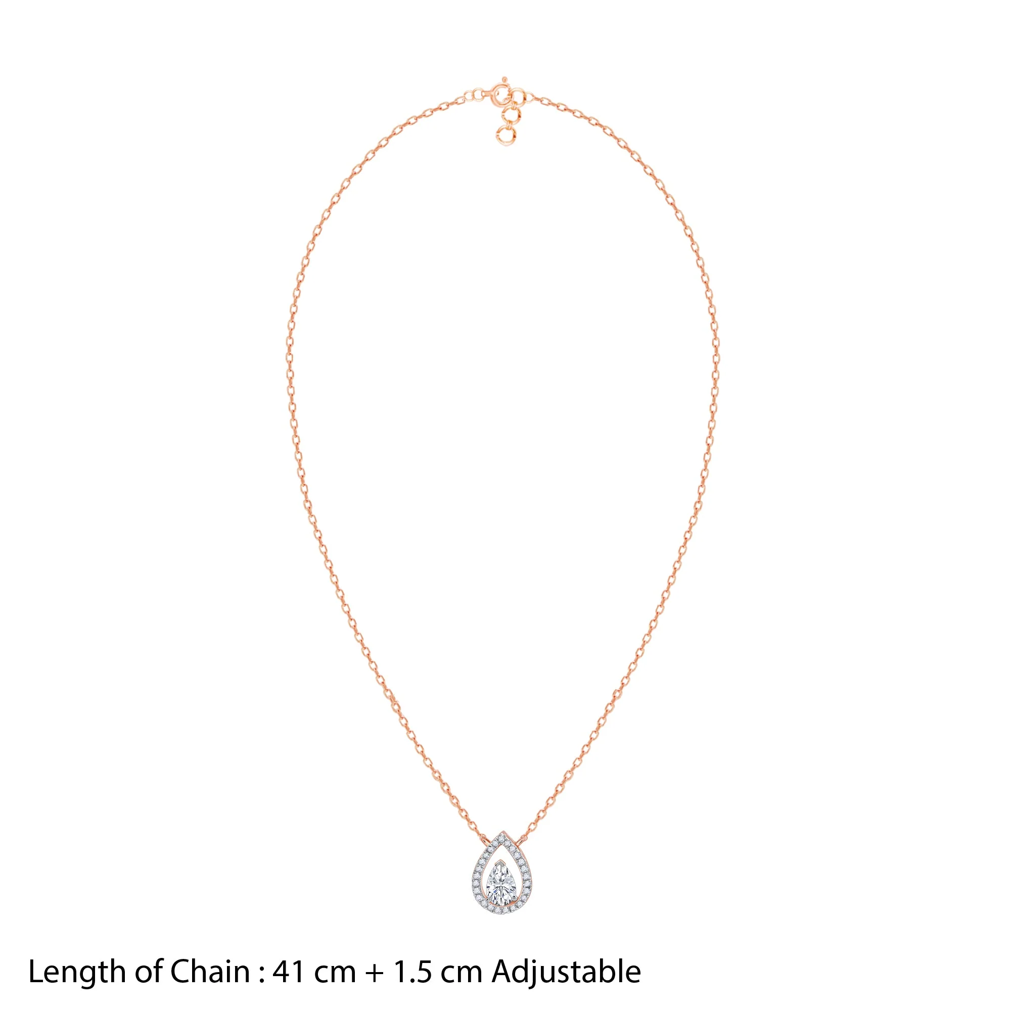 Rose Gold Magical Dewdrop Lab Grown Diamond Necklace - Image 7