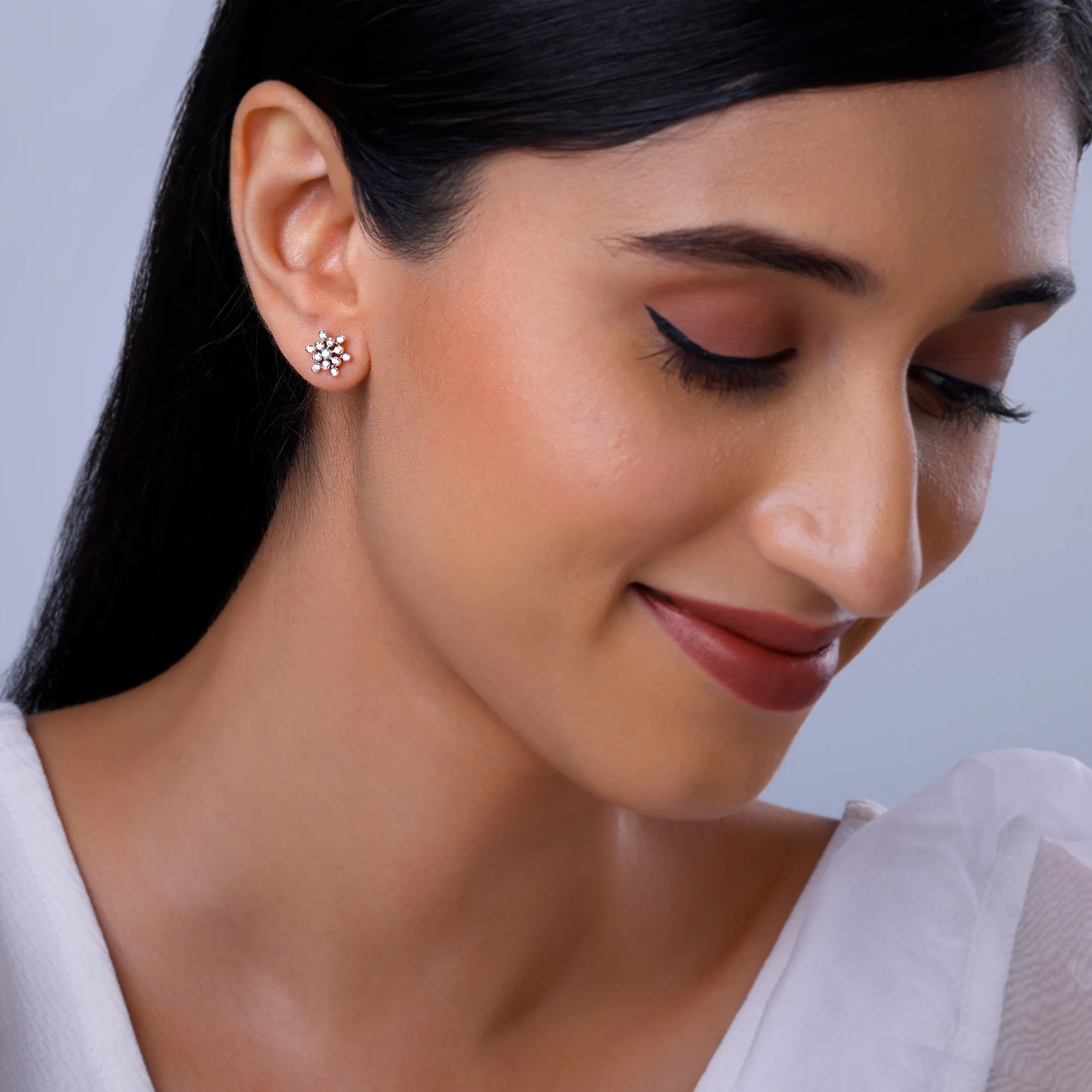 Rose Gold Magnetiq Diamond Earrings - Image 3