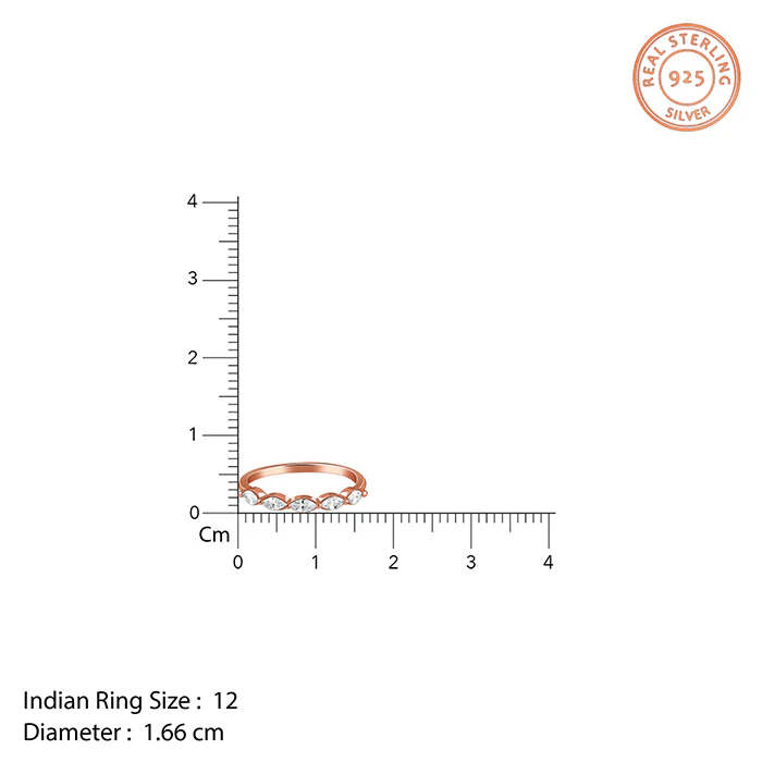 Rose Gold Marquise Half Eternity Ring (Size 12) - Image 4