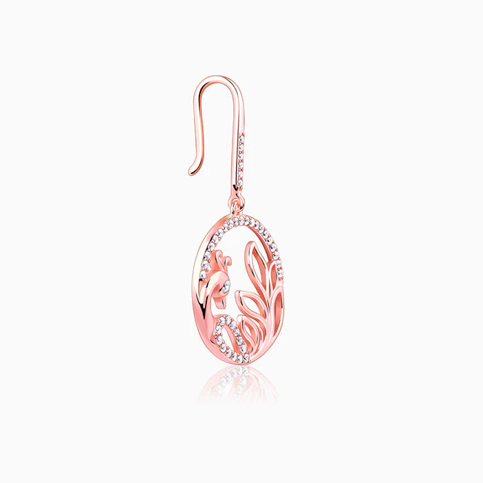 Rose Gold Mayura Hoop Earrings - Image 4