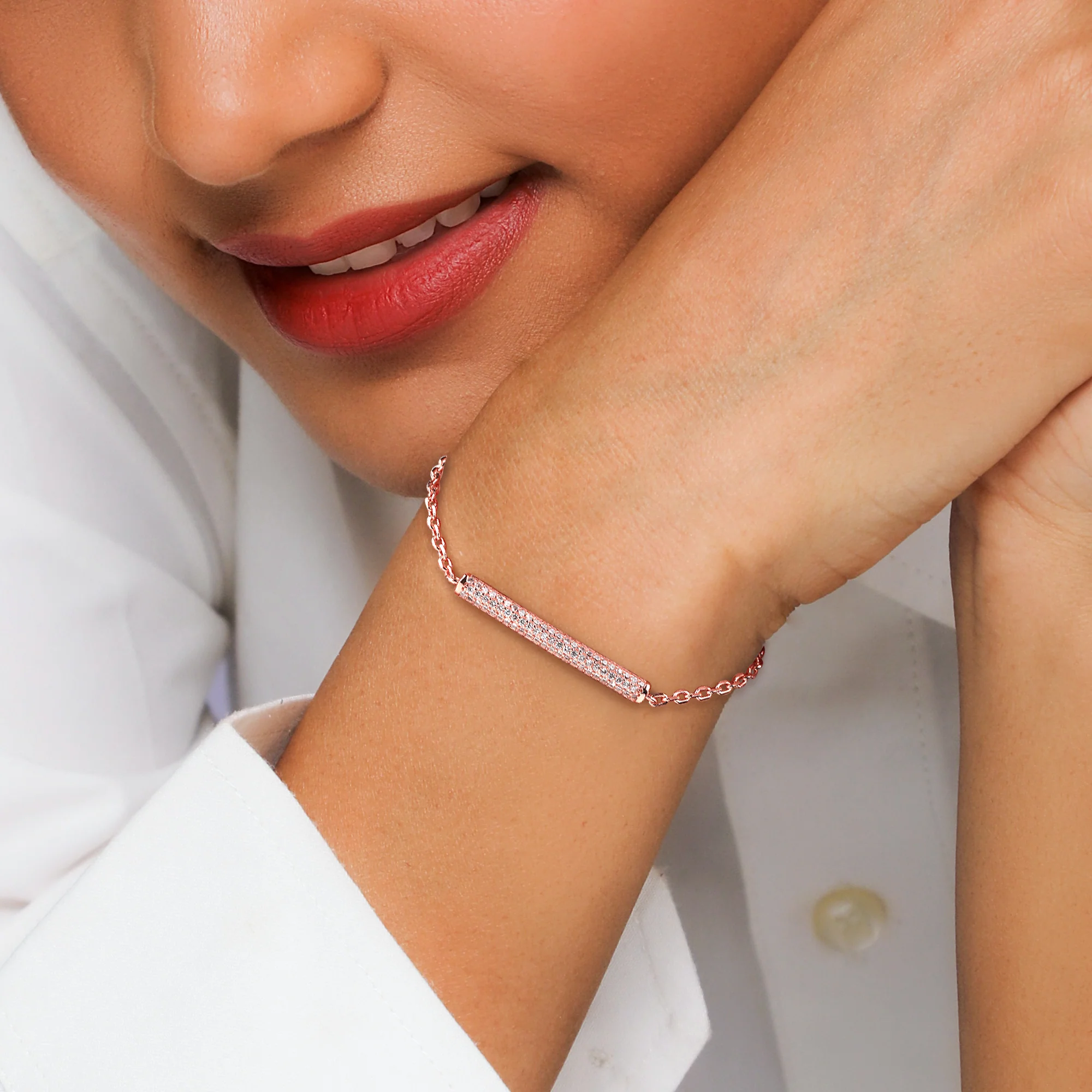 Rose Gold Minimal Grace Bracelet - Image 3