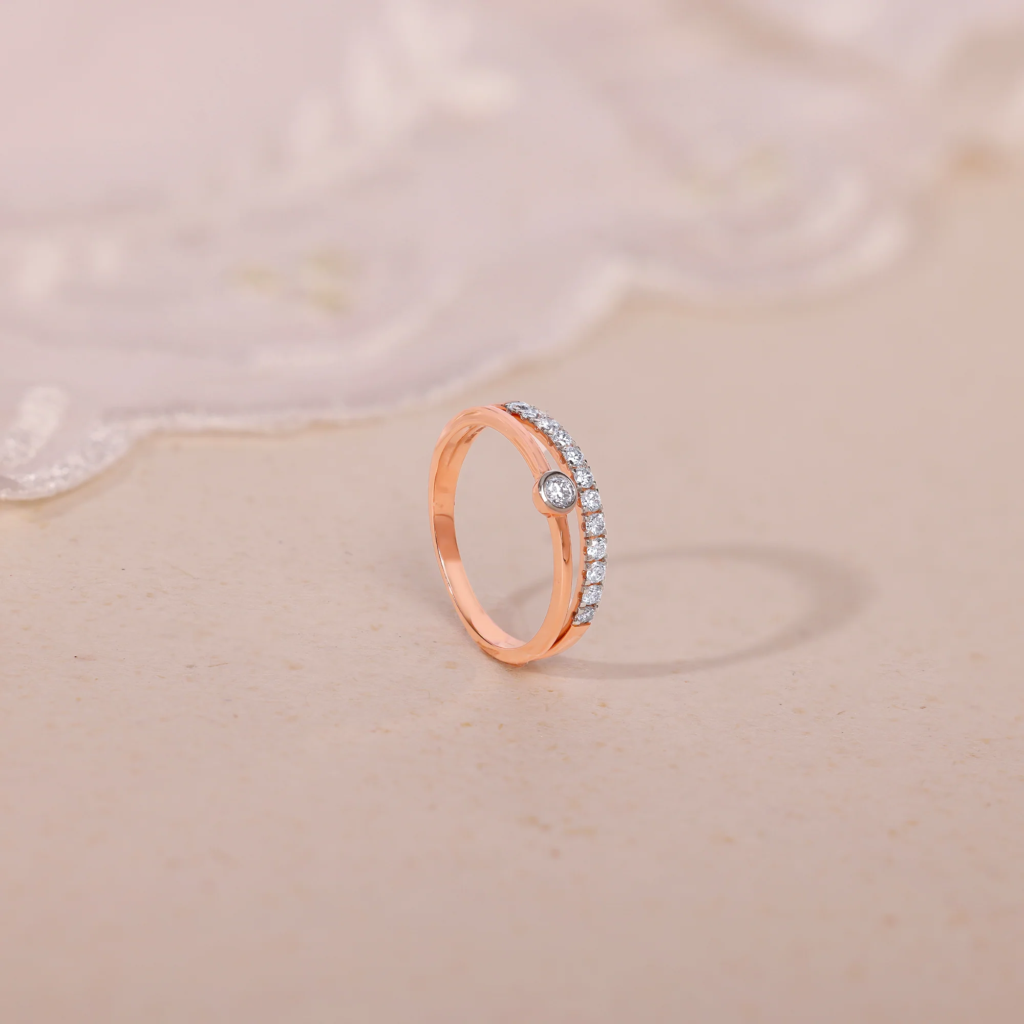 Rose Gold Moonloop Lab Grown Diamond Ring - Image 2