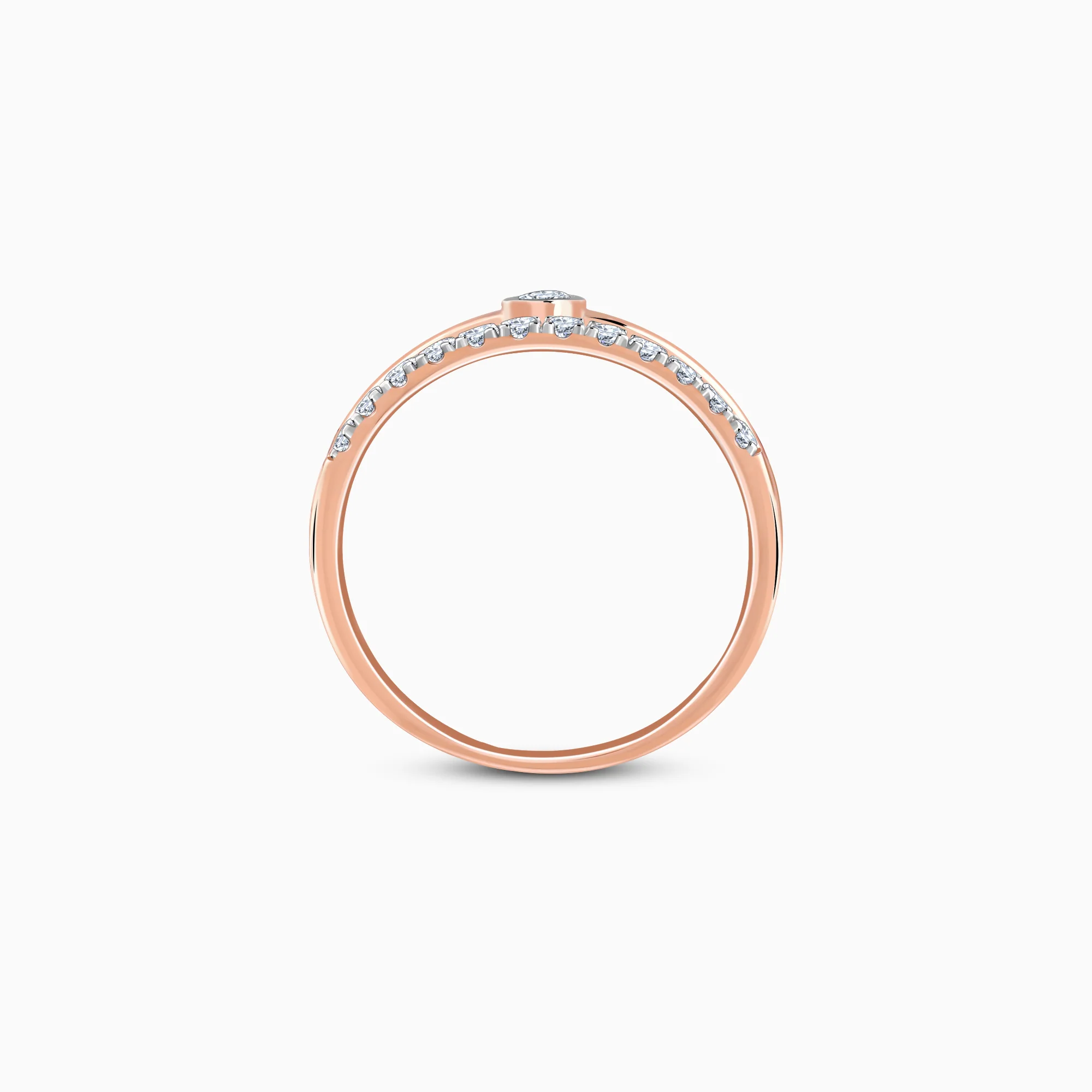 Rose Gold Moonloop Lab Grown Diamond Ring - Image 5