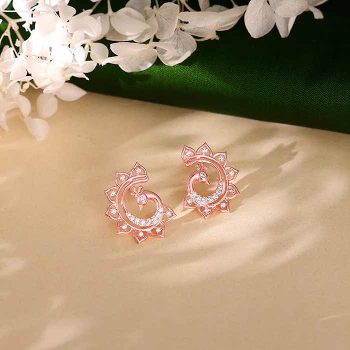 Rose Gold Morni Earrings - Image 2