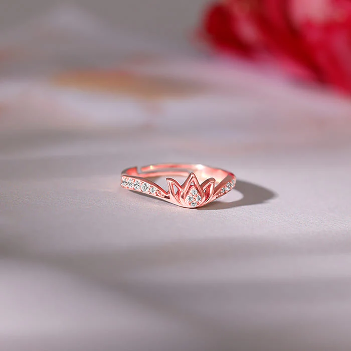 Rose Gold Mridul Kamal Ring - Image 2