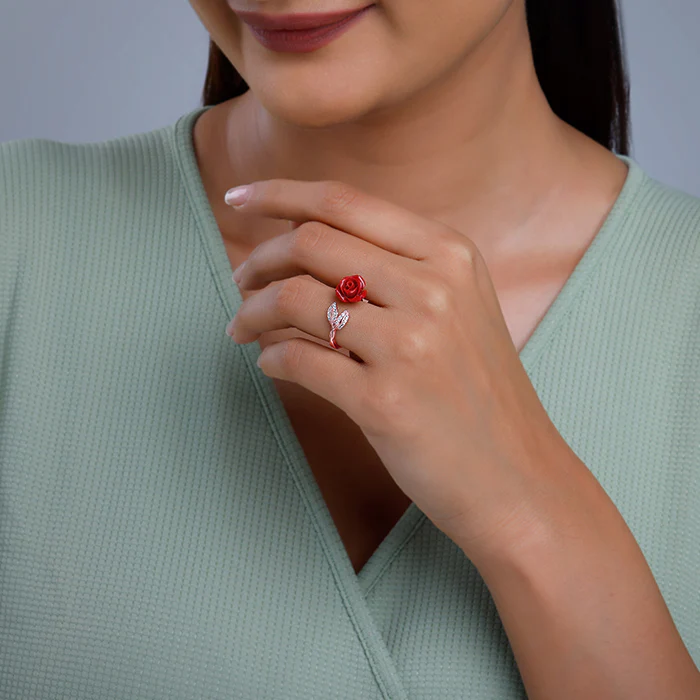 Rose Gold My Floral Ring - Image 3