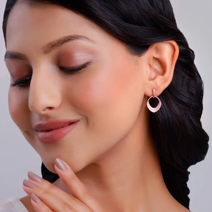 Rose Gold Nova Earrings - Image 3