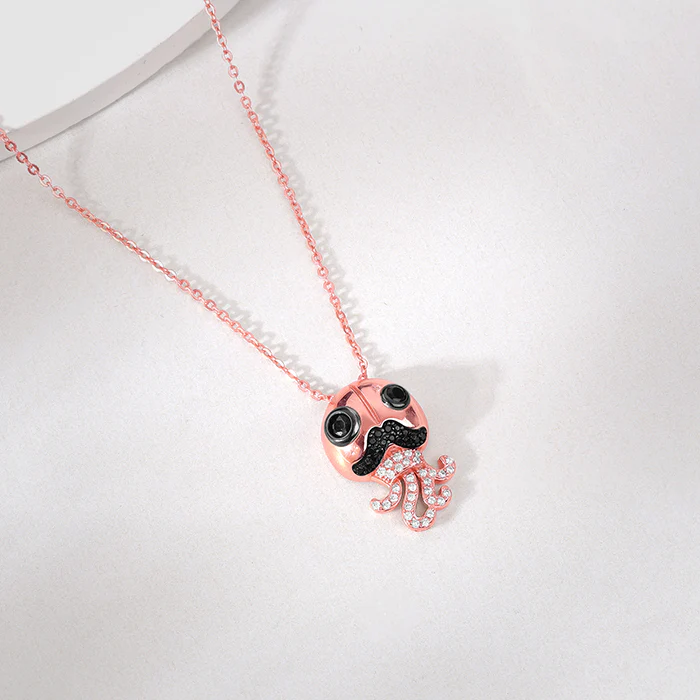 Rose Gold Octopus Pendant With Link Chain - Image 2