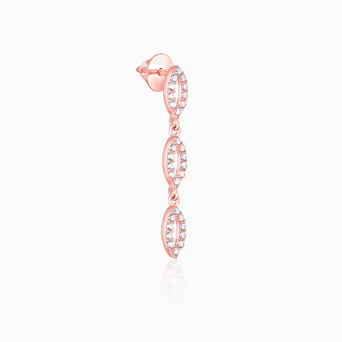 Rose Gold Opulent Oval Earrings - Image 4