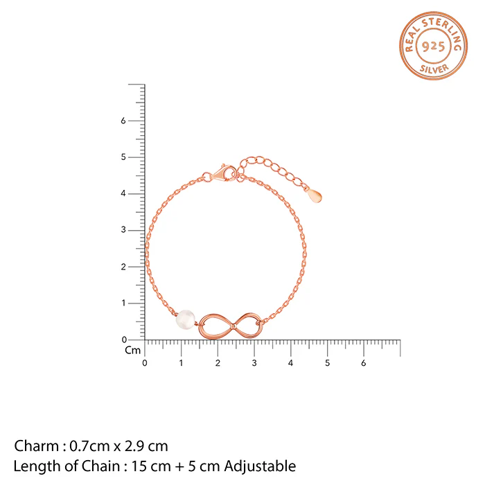 Rose Gold Pearl to Eternity Bracelet - Image 4