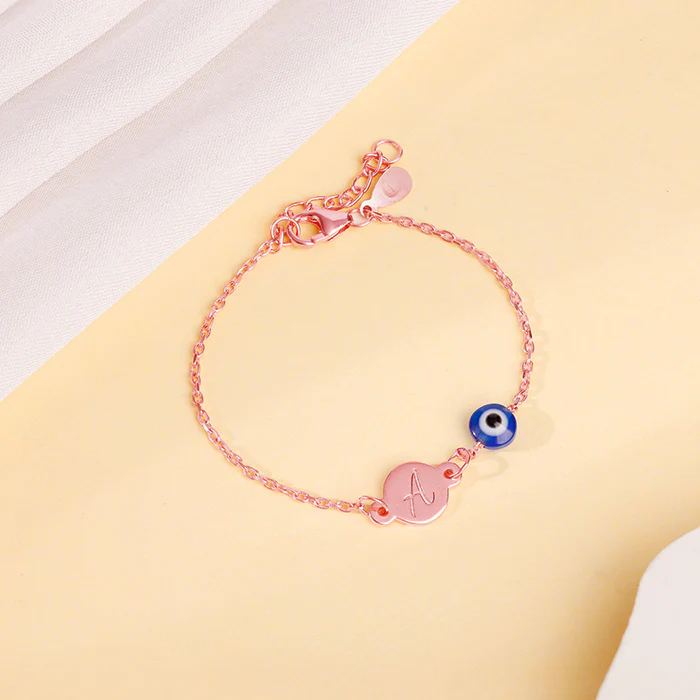 Rose Gold Personalised Envy Gaze Kids Bracelet (2 - 8 Years) - Image 2