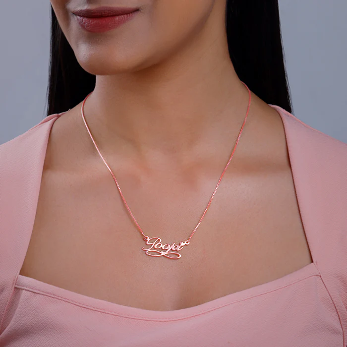 Rose Gold Personalised Infinite Moments Necklace - Image 3