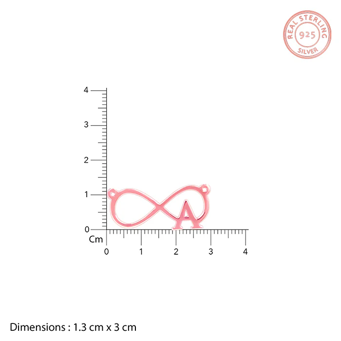 Rose Gold Personalised Infinity Initial Necklace - Image 4