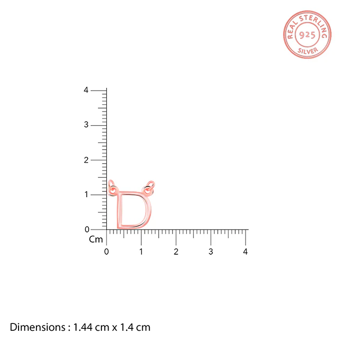 Rose Gold Personalised Initial Necklace - Image 4