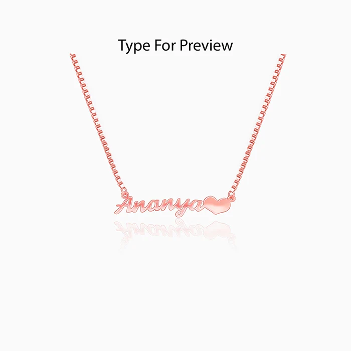 Rose Gold Personalised Love Pendant - Image 2