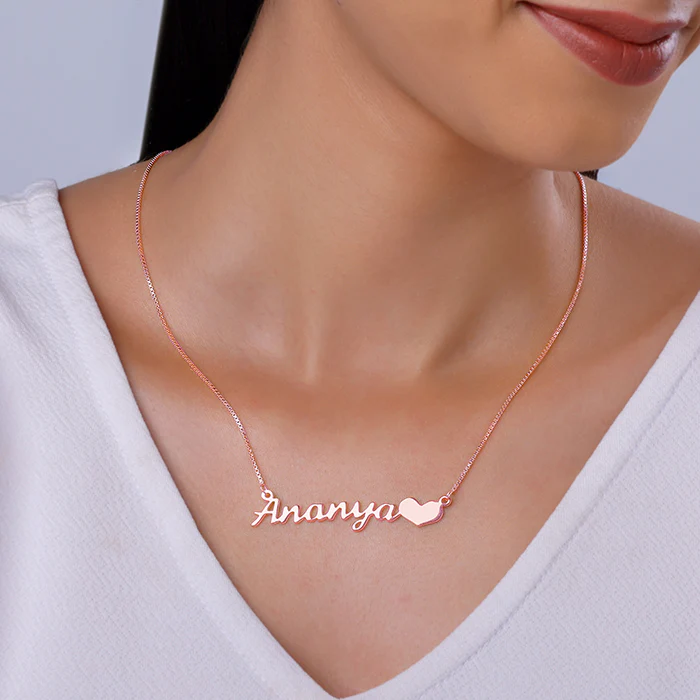 Rose Gold Personalised Love Pendant - Image 4