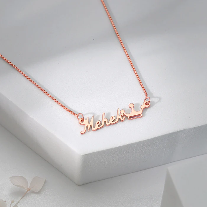 Rose Gold Personalised Queen Necklace - Image 2
