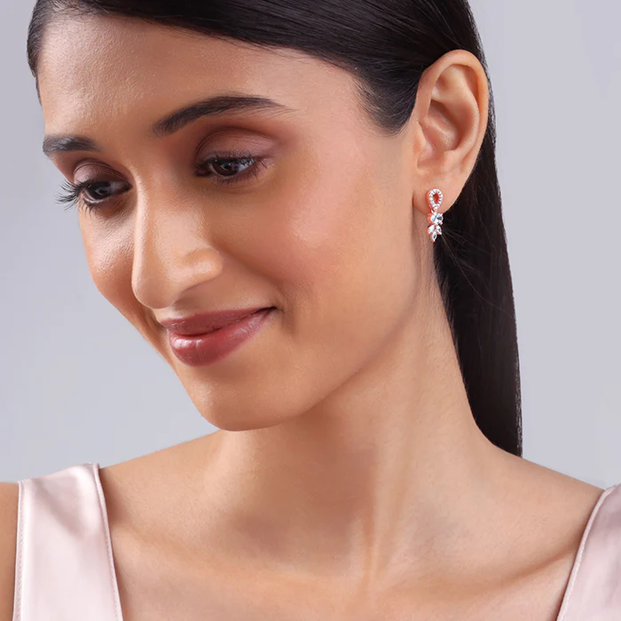 Rose Gold Petalo Earrings - Image 3