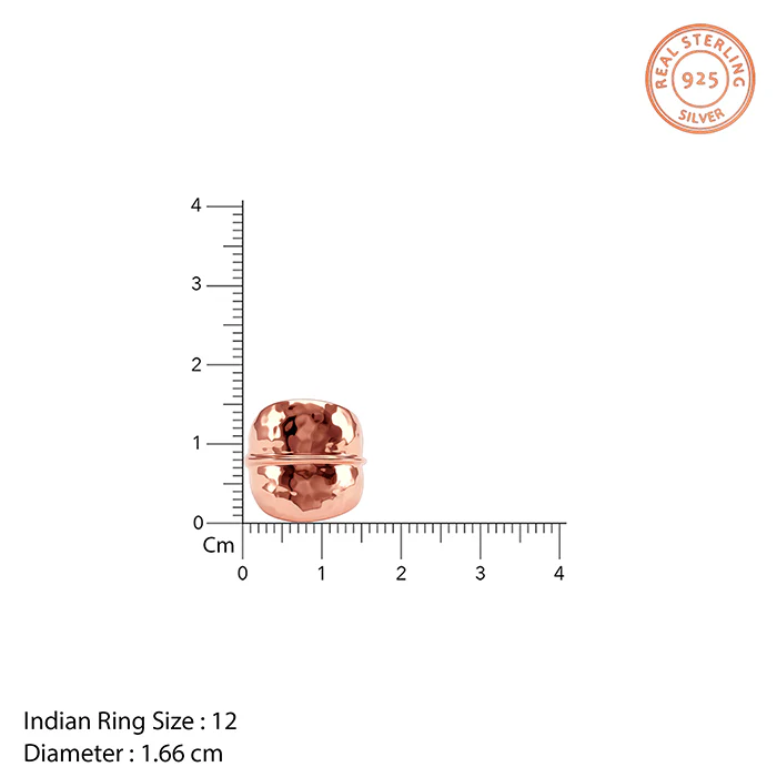 Rose Gold Plain Cocktail Ring (Size 12) - Image 4